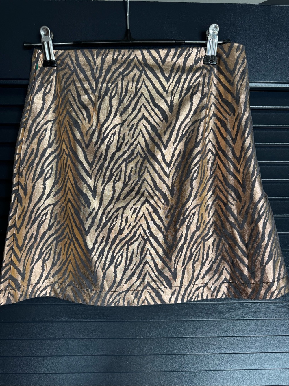 Lulus NWT Metallic Tiger Print Mini Skirt XS Game Day